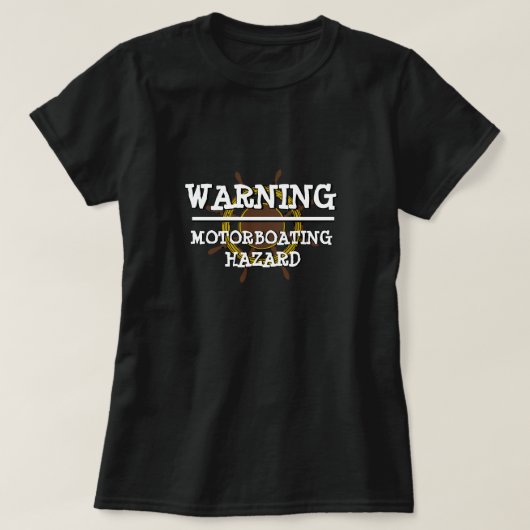 Grappig kerstsignaal: MOTORBOATING GEVAAR T-shirt (Design voorkant)
