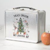 Grappig kerstskelet - dood van binnen maar feestel (In situ)