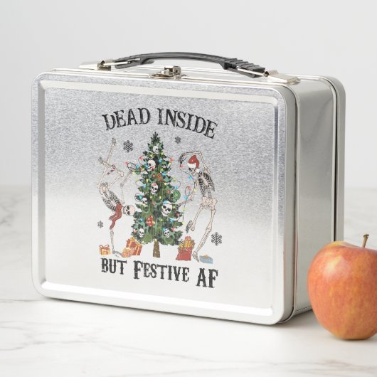 Grappig kerstskelet - dood van binnen maar feestel (In situ)