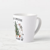 Grappig kerstskelet - dood van binnen maar feestel latte mok (Rechterhoek)