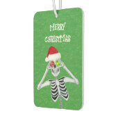 Grappig Kerstskelet Ornament Oogbollen Groen Luchtverfrisser (Links)