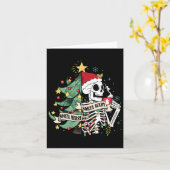 Grappig Kerstskelet Sorta Merry Sorta Scary F Kaart (Gele Bloem)