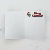 Grappig Kerstskelet Vakantie Kaart (Binnen)
