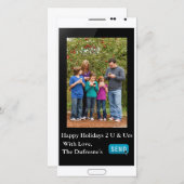 Grappig kerstsms feestdagenkaart (Voorkant / Achterkant)