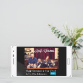 Grappig kerstsms-horizontaal feestdagenkaart (Staand voorkant)