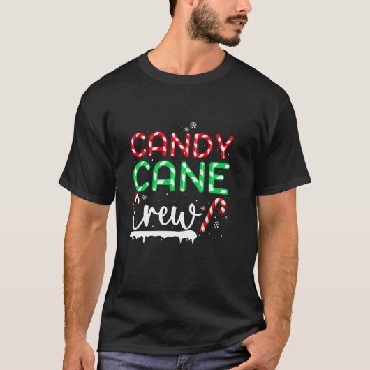 Grappig kerstsnoepriet Crew Sweet Snoep Merry T-shirt (Voorkant)