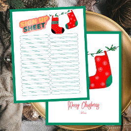 Grappig Kerstspel Secret Santa Aanmeldblad