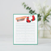 Grappig Kerstspel Secret Santa Aanmeldblad (Staand voorkant)