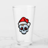 Grappig kerstsschedel, Cartoon stijl Glas (Voorkant)