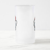 Grappig kerstsschedel, Cartoon stijl Matglas Bierpul (Center)