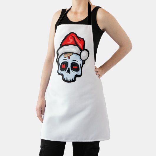 Grappig kerstsschedel, Cartoon stijl Schort (Insitu)