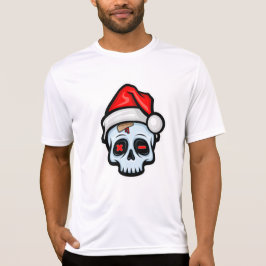 Grappig kerstsschedel, Cartoon stijl T-shirt