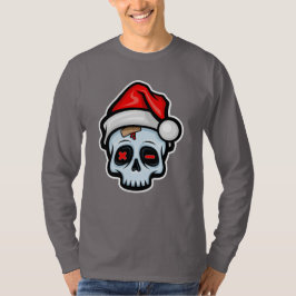 Grappig kerstsschedel, Cartoon stijl T-shirt