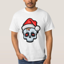 Grappig kerstsschedel, Cartoon stijl T-shirt