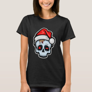Grappig kerstsschedel, Cartoon stijl T-shirt
