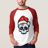 Grappig kerstsschedel, Cartoon stijl T-shirt (Voorkant)