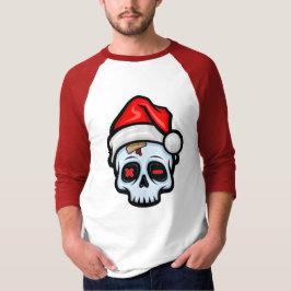 Grappig kerstsschedel, Cartoon stijl T-shirt