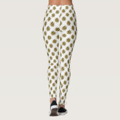 Grappig kerststerren Gold White-Leggings Leggings (Achterkant)