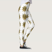 Grappig kerststerren Gold White-Leggings Leggings (Rechts)