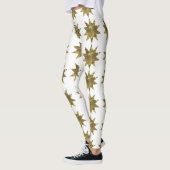 Grappig kerststerren Gold White-Leggings Leggings (Links)