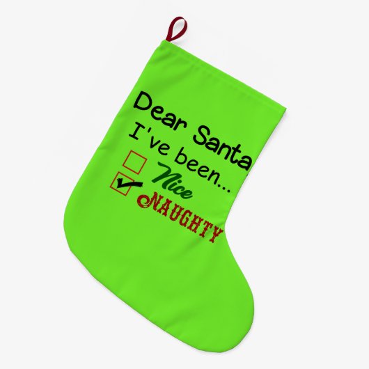 Grappig kerststoppen grote kerstsok (Voorkant (Hangend))