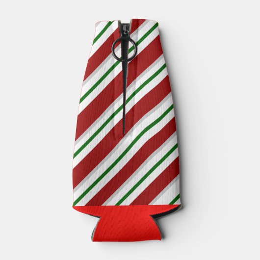 Grappig kerststouwende student voegt naambier toe flesjeskoeler (Achterkant)