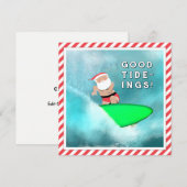 Grappig Kerststrand Feestdagenkaart (Voorkant / Achterkant)
