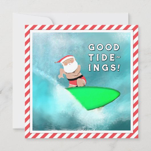 Grappig Kerststrand Feestdagenkaart (Voorkant)