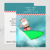 Grappig Kerststrand Feestdagenkaart (Voorkant / Achterkant)
