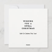 Grappig kerststrand surfen feestdagenkaart (Achterkant)