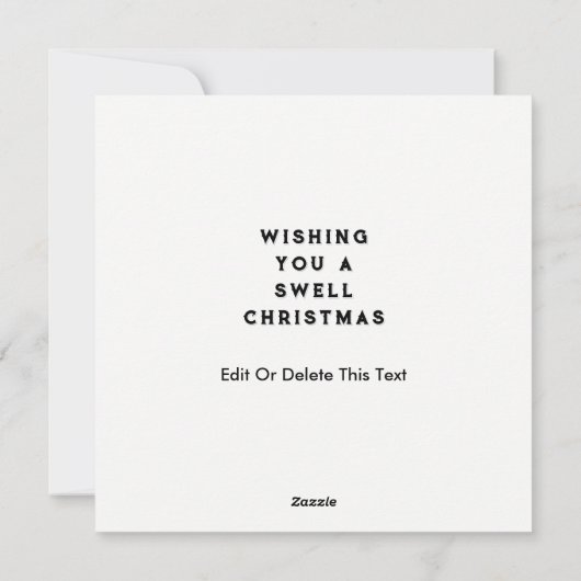 Grappig kerststrand surfen feestdagenkaart (Achterkant)