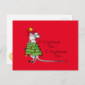 Grappig kersttaartje-Cartoon Briefkaart (Voorkant / Achterkant)