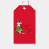 Grappig kersttaartje-Cartoon Cadeaulabel (Voorkant)
