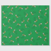 Grappig kersttaartje-Cartoon Cadeaupapier (Vlak)