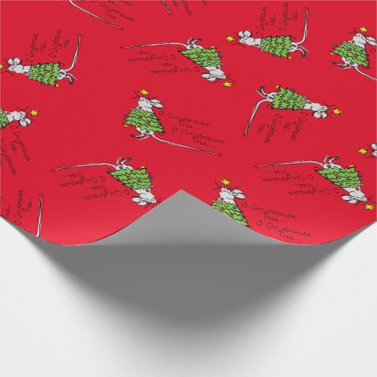 Grappig kersttaartje-Cartoon Cadeaupapier (Hoek)