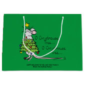 Grappig kersttaartje-Cartoon Groot Cadeauzakje (Voorkant)