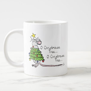 Grappig kersttaartje-Cartoon Grote Koffiekop