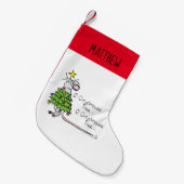 Grappig kersttaartje-Cartoon Kleine Kerstsok (Voorkant (Hangend))