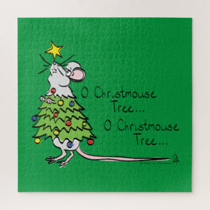 Grappig kersttaartje-Cartoon Legpuzzel