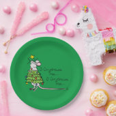 Grappig kersttaartje-Cartoon Papieren Bordje (Feest)