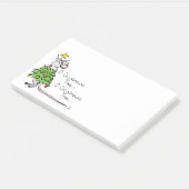 Grappig kersttaartje-Cartoon Post-it® Notes (Schuin)