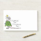 Grappig kersttaartje-Cartoon Post-it® Notes (Op bureau)