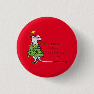 Grappig kersttaartje-Cartoon Ronde Button 3,2 Cm