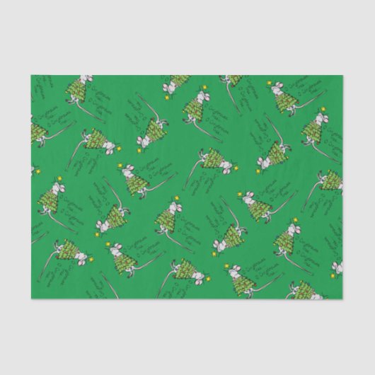 Grappig kersttaartje-Cartoon Tissuepapier (Voorkant)