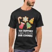 Grappig kersttech Support Computer IT Xmas Cook T-shirt (Voorkant)