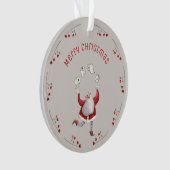 Grappig kersttoiletpapier voor kerstcadeautjes ornament (voorkant)