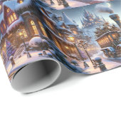 Grappig kersttrein inpakpapier (Rol Hoek)