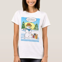 Grappig kersttshirts | Frosty Snowman Tabby Cat