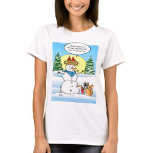 Grappig kersttshirts | Frosty Snowman Tabby Cat