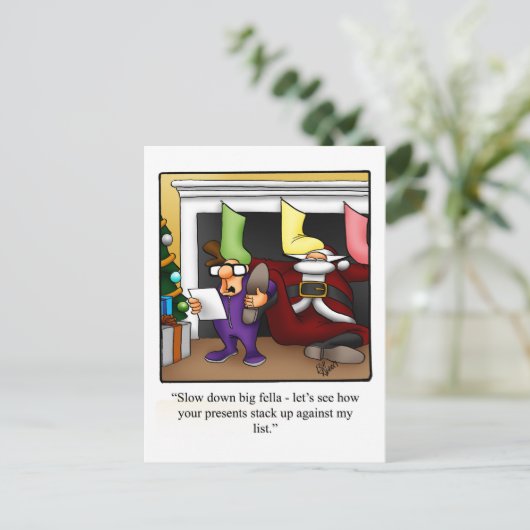 Grappig kerstvakantie-Briefkaart Briefkaart (Staand voorkant)